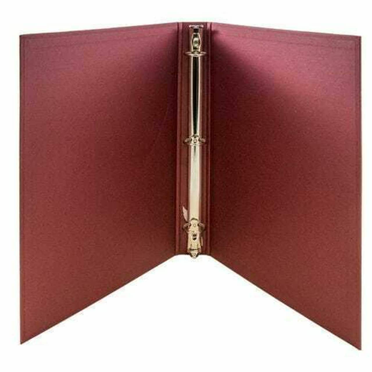 JAM Paper Designders® 1" Red Linen 3 Metal Rings Binder, 2ct.